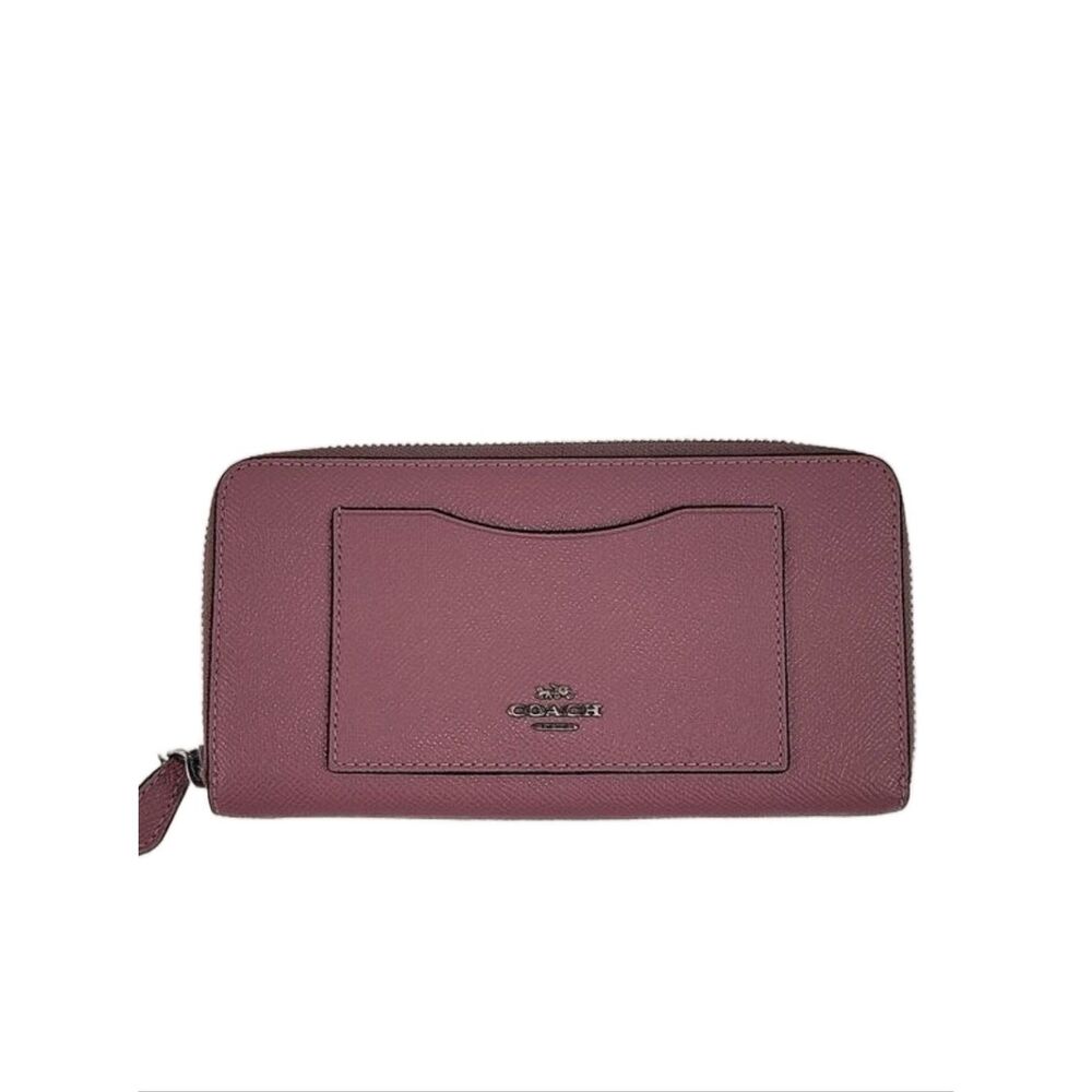Coach Outlet Pink‎ Pebbled Leather Women's Wristlet